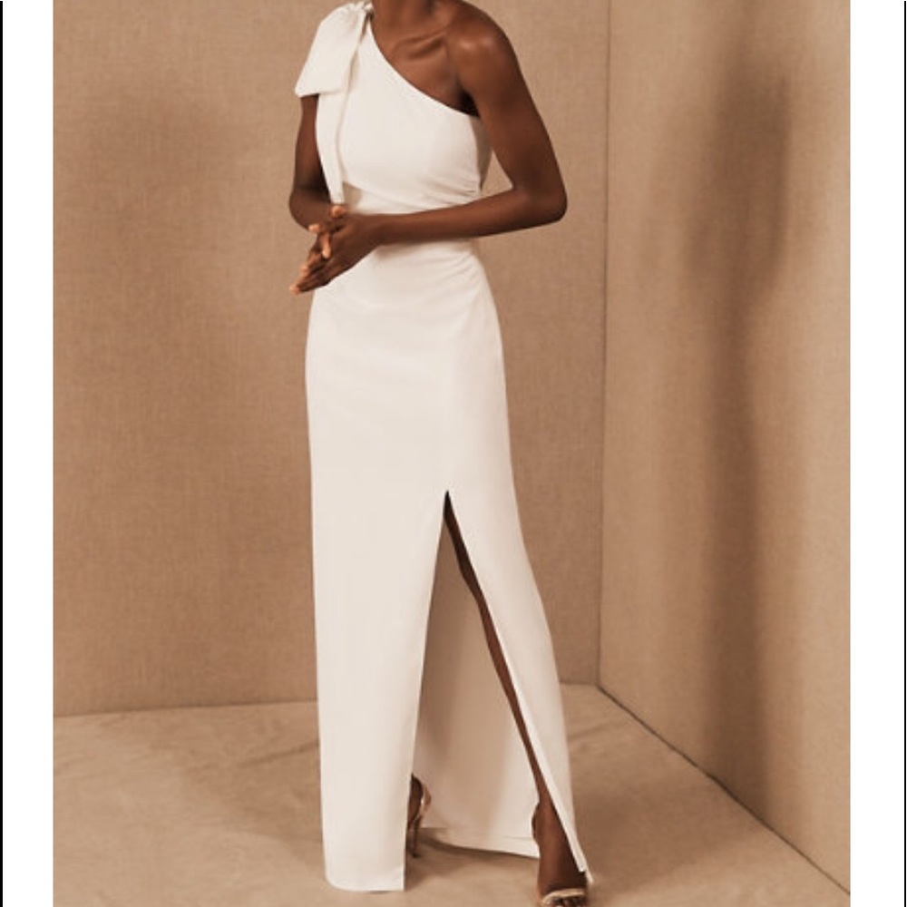 ML Monique Lhuillier Lionel One-Shoulder Dress